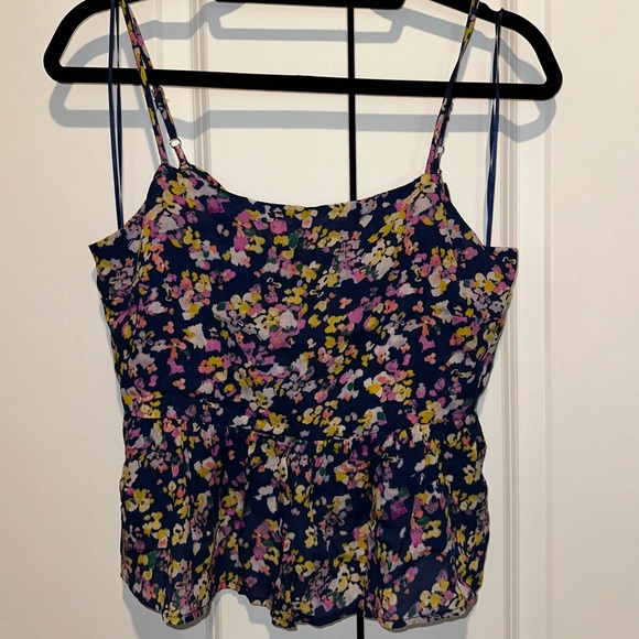 Navy floral cropped cami - Picture 4 of 9